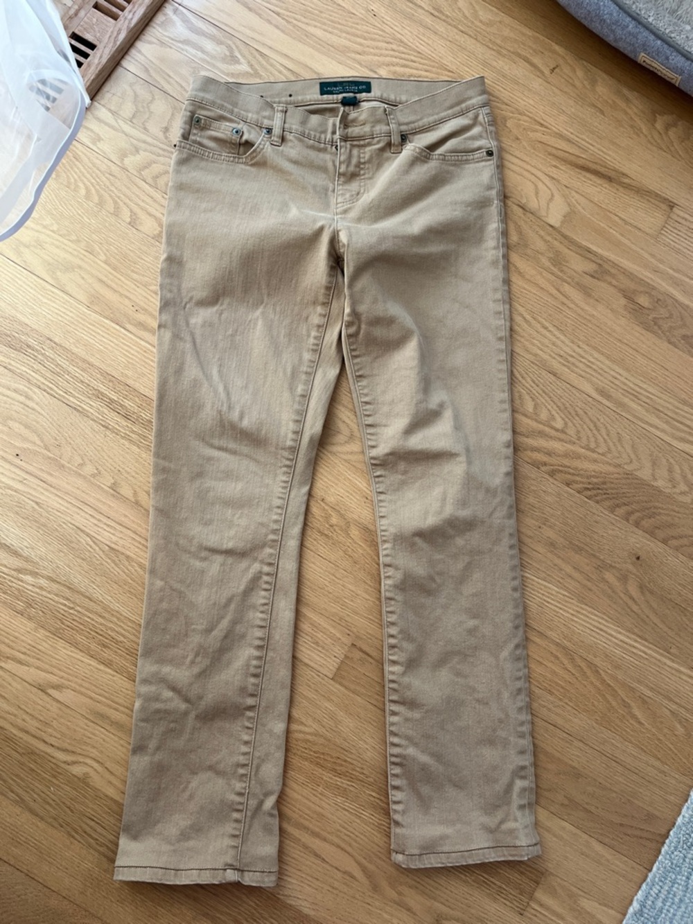 Lauren Ralph Lauren Women's Straight-Leg Jeans in Khaki Tan